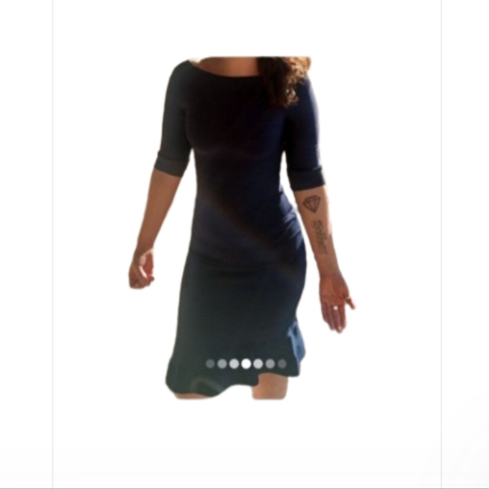 Herve Leger Navy Midi Dress
